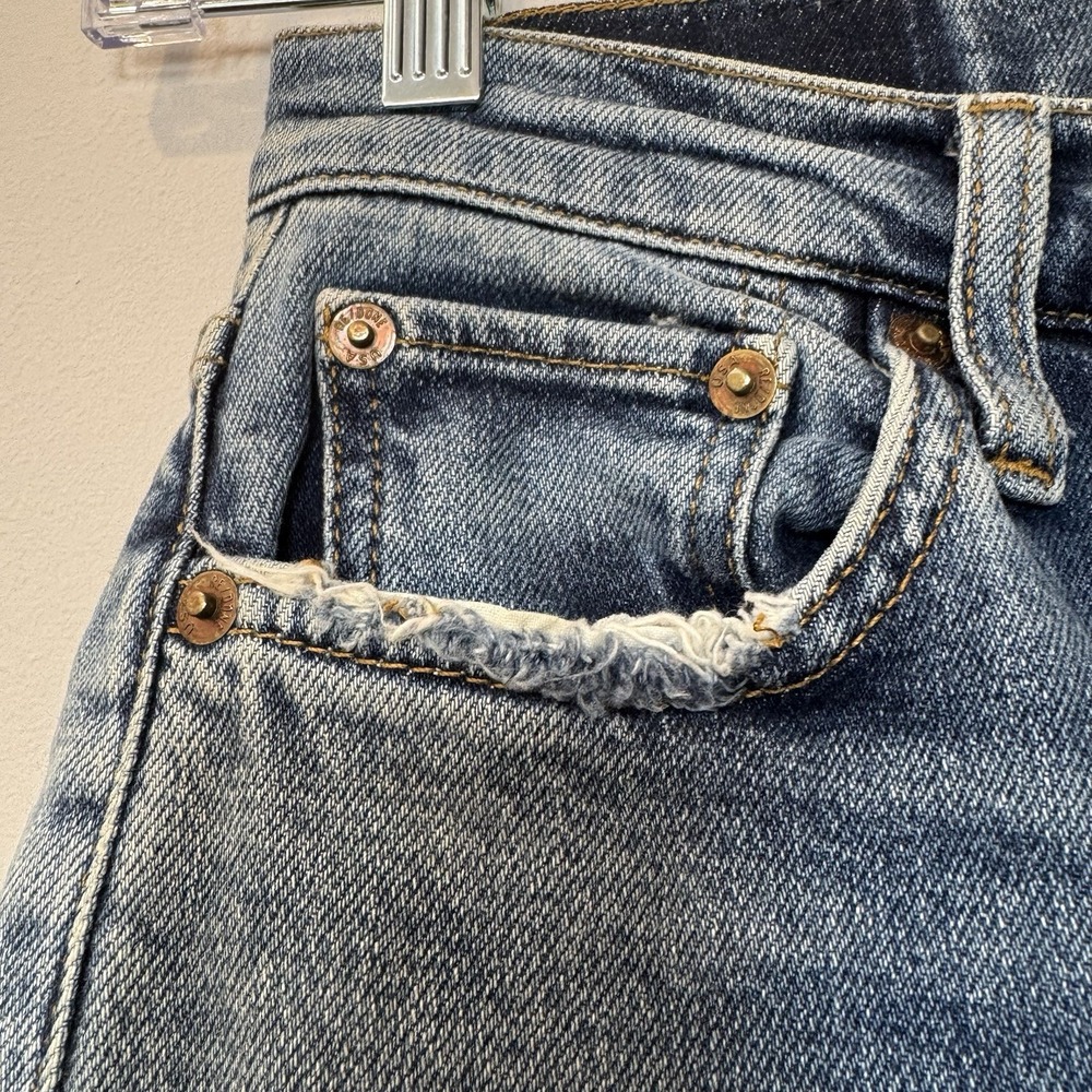 RE / DONE size 24 Mid‎ 90's High-Rise ankle crop stretch button fly Redone NWOT - Picture 5 of 12